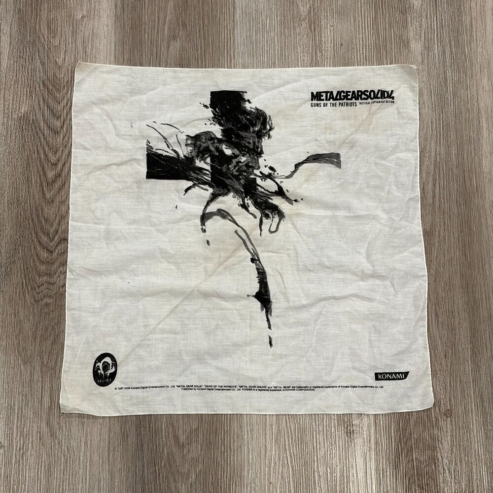 Vintage 2008 Metal Gear Solid 4 Guns of the Patriots Promo Bandana